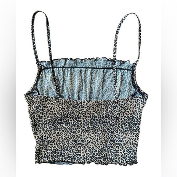 NWOT sheer mesh leopard print bustier tank - Picture 3 of 4